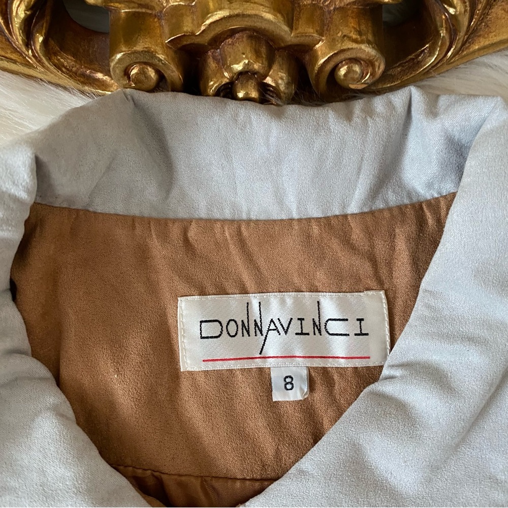 Donna Vinci Rhinestone Studded Patchwork Long Coat - image 8